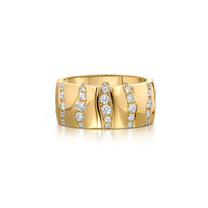 Alma Dos Rios Diamond YG Cigar Band Ring