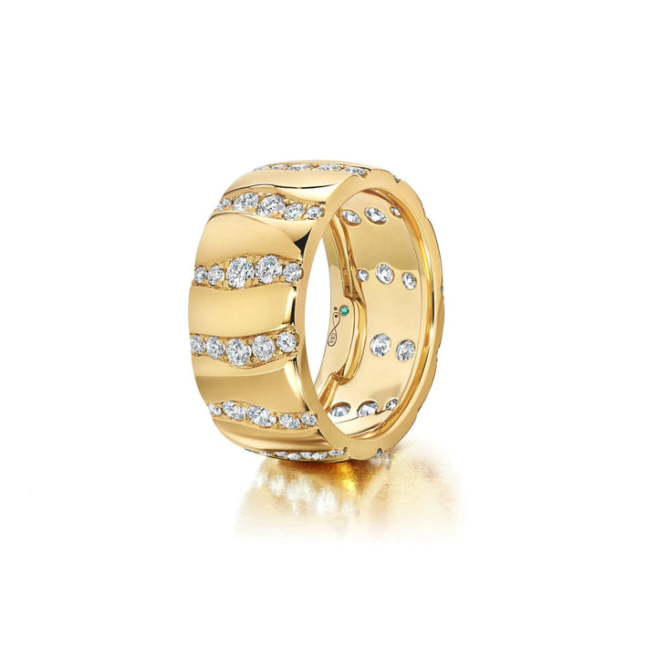 Alma Dos Rios Diamond YG Cigar Band Ring