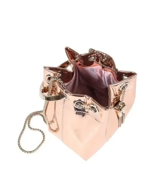 Bon Bon Metallic Top Handle Bucket Bag