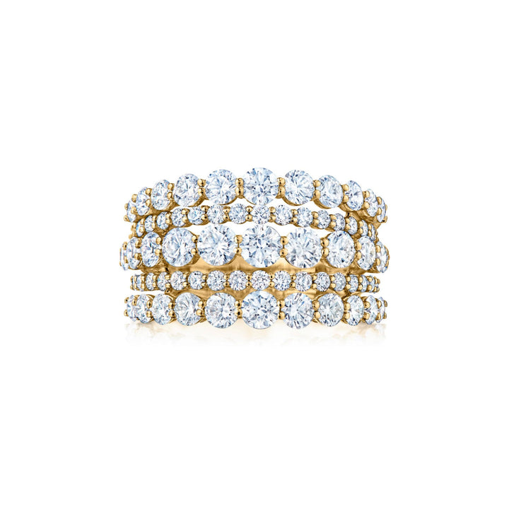 3.05ct Lyric 5 Row Round Diamond Ring