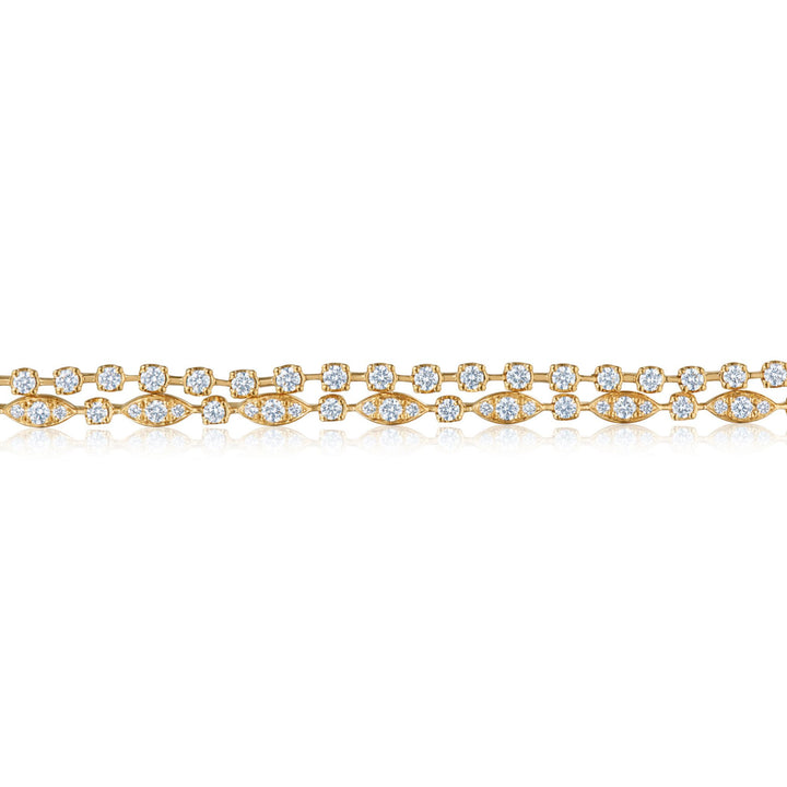 1.99ct Starry Night Double Line Diamond Bracelet