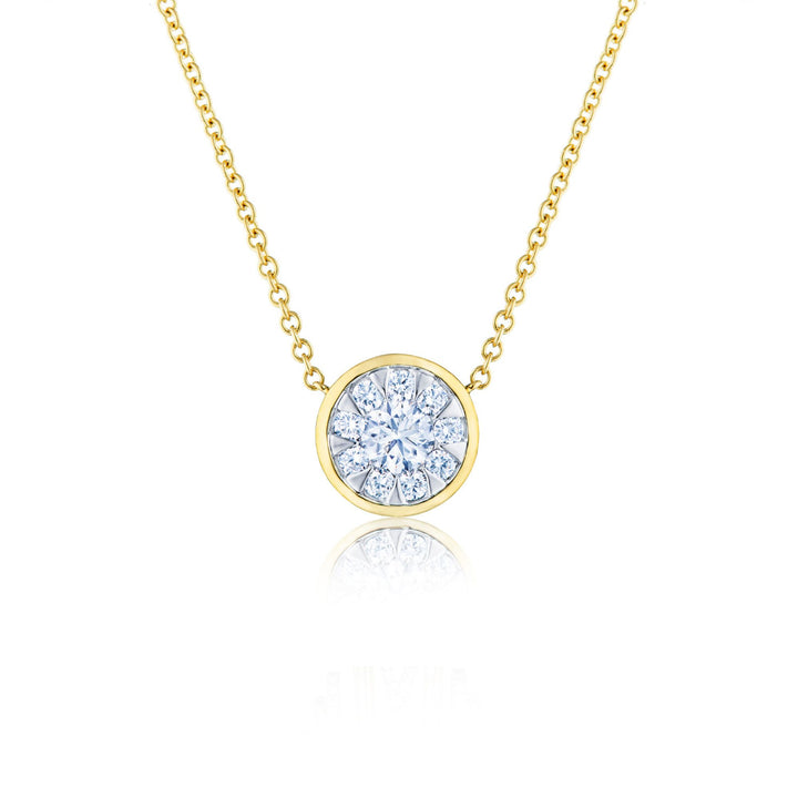 0.5ct Sunburst Diamond Pendant Necklace