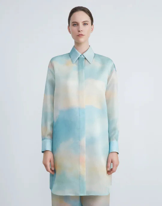 Oversized Tunic Sky Scene