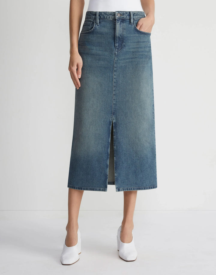 Midi Skirt with Front Slit