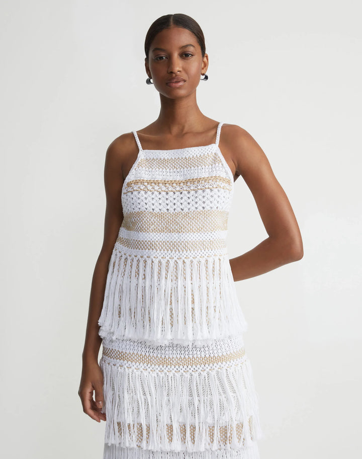 Macrame Fringed Tank