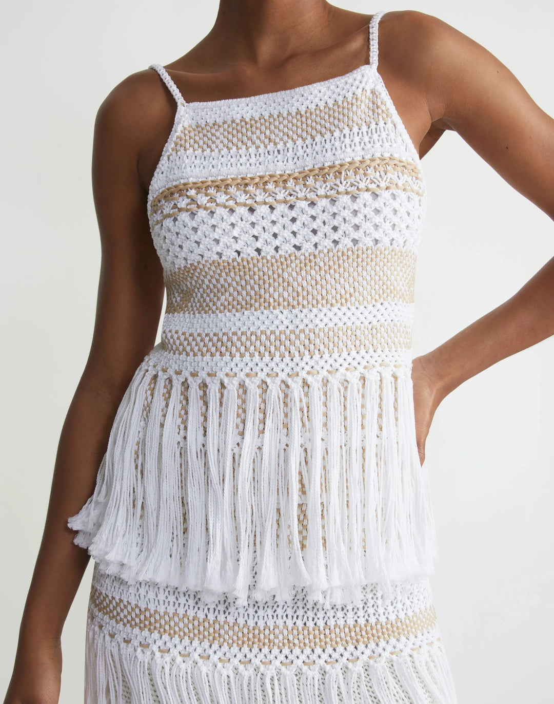 Macrame Fringed Tank