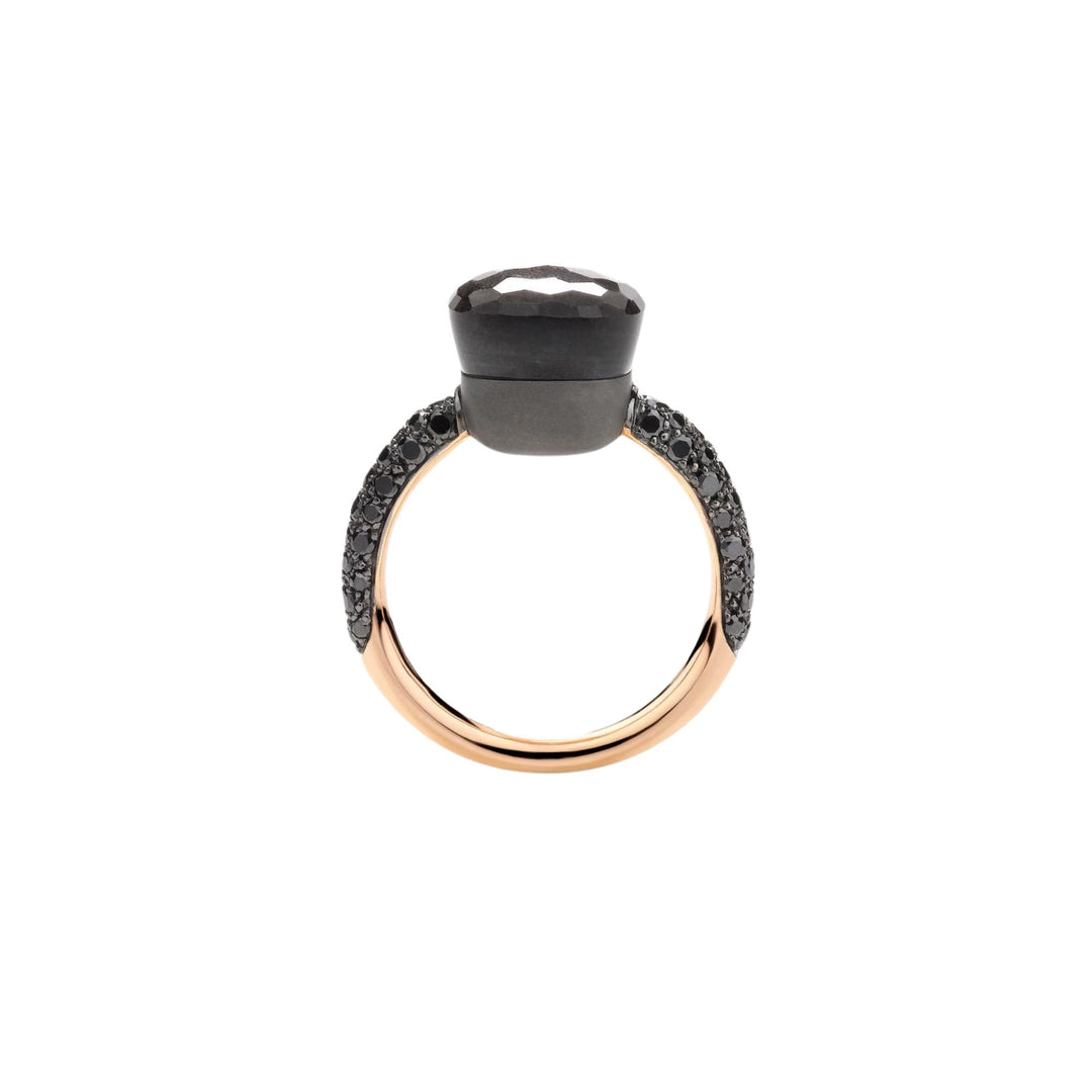 Classic Nudo Ring Obsidian Black Diamonds