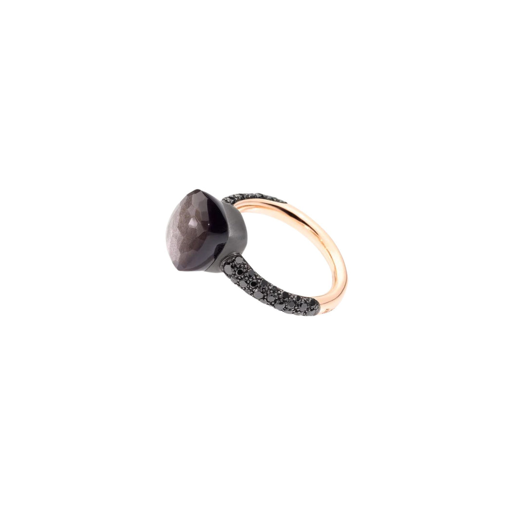 Classic Nudo Ring Obsidian Black Diamonds