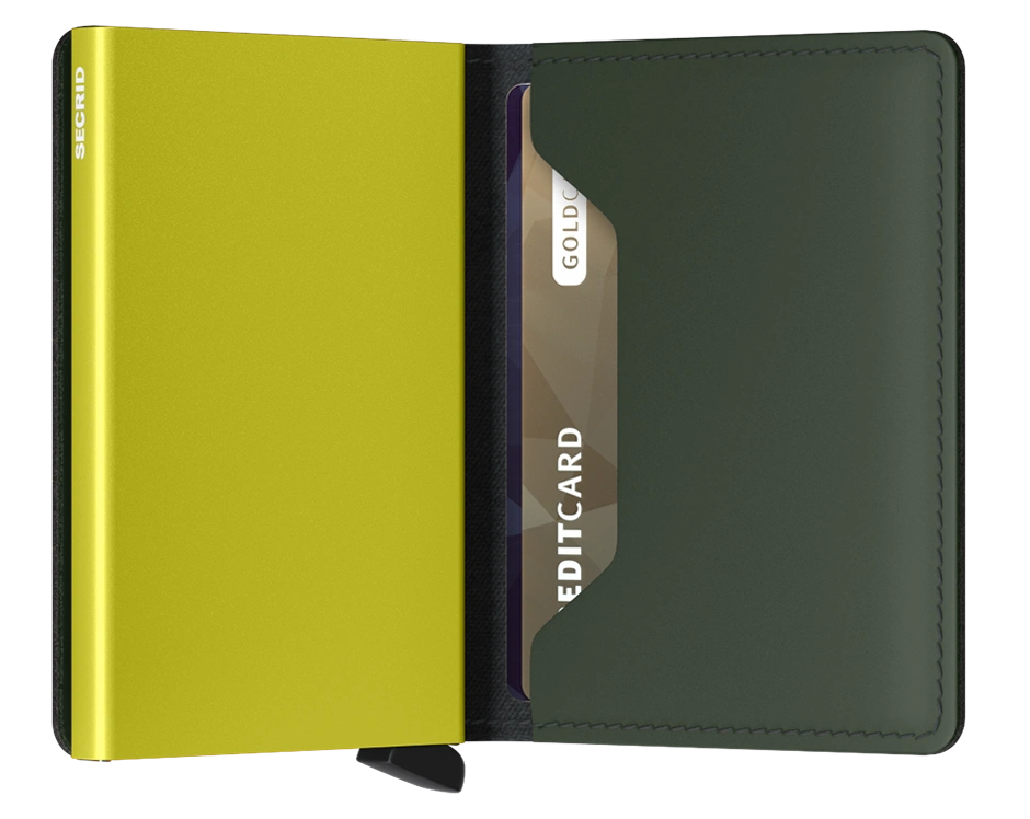 Slimwallet Matte Green & Lime