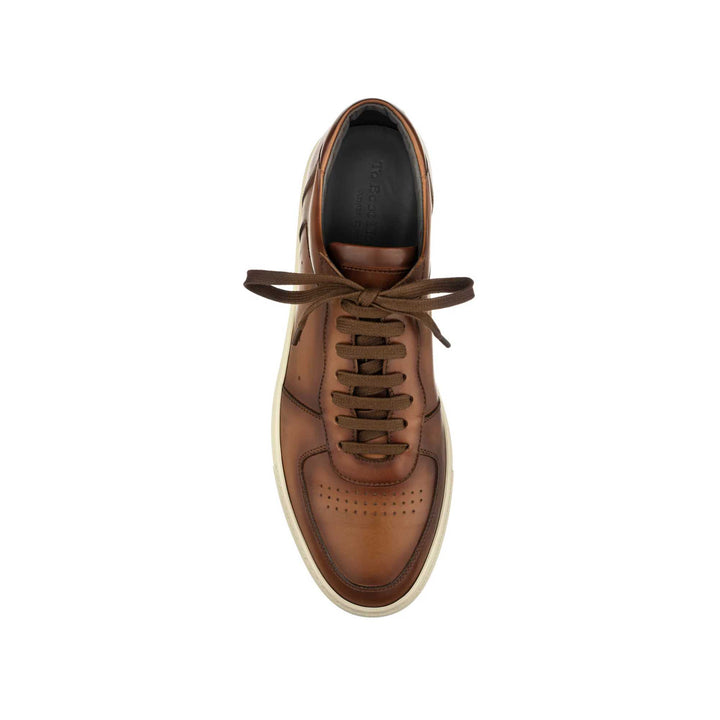 Barbera Tan Burnish Court Sneaker