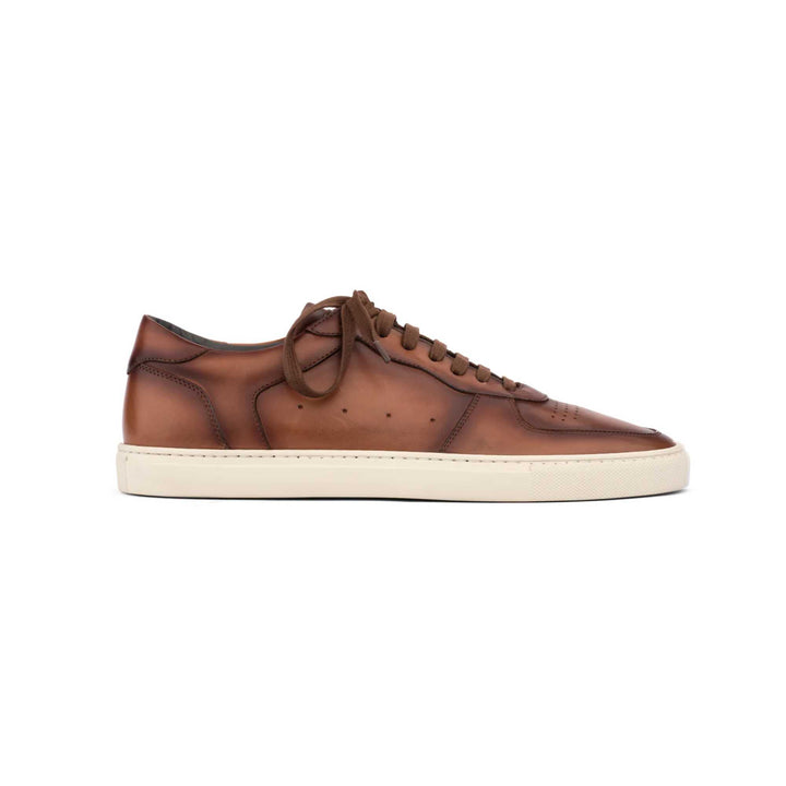 Barbera Tan Burnish Court Sneaker