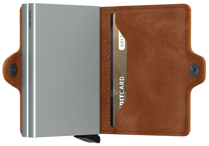 Twinwallet Cognac Silver - Cognac Silver