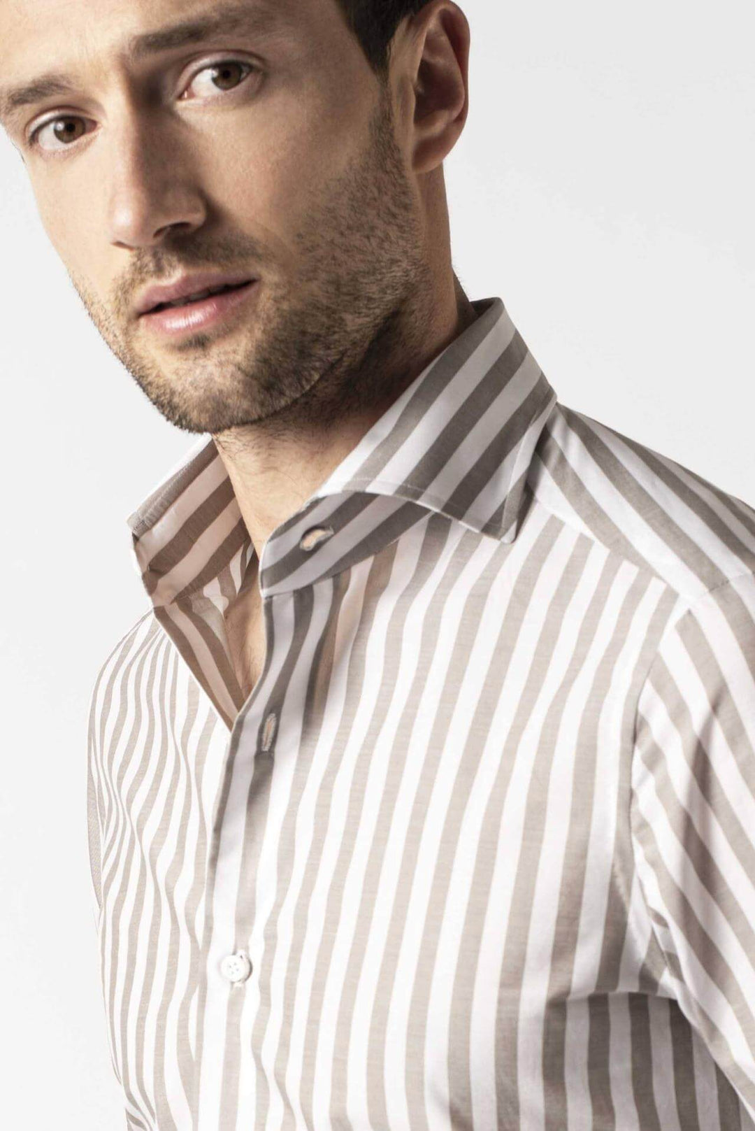 Men&#8217;s Brown Stripe Shirt