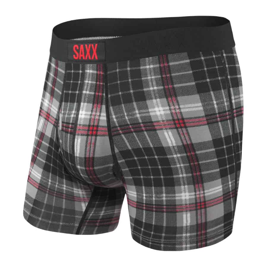 Saxx Ultra Boxer Brief Fly Men's Underwear, Multi Free Fall Plaid