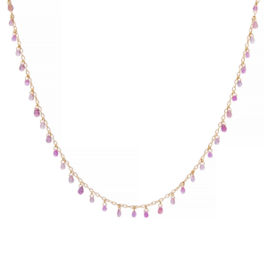Pink Tourmaline Briolettes Necklace
