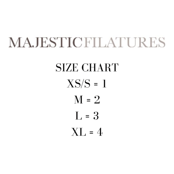 Majestic Size Chart