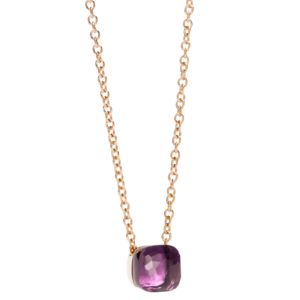 Amethyst Pendant With Chain Nudo