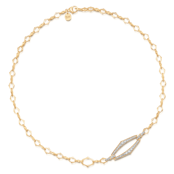 Lucia Yellow Gold 1 Link Necklace