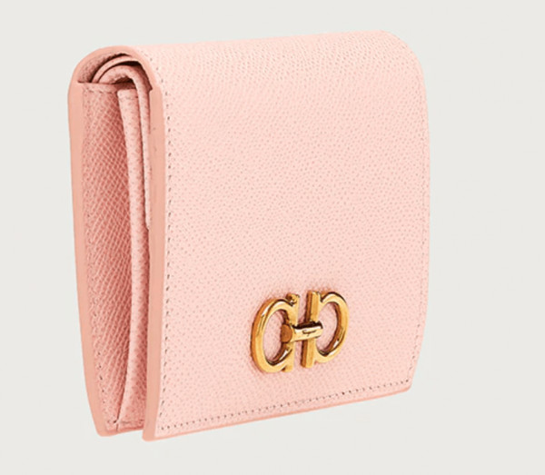 The Gancini Compact Wallet in Nylund Pink
