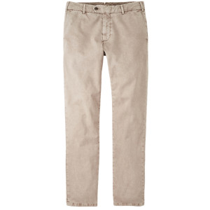 Concorde Garment Dyed Flat-Front Trouser in Khaki