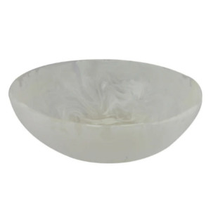 Wave Bowl Large - White Swirl