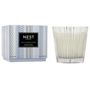 Blue Cypress Snow 3 Wick Candle