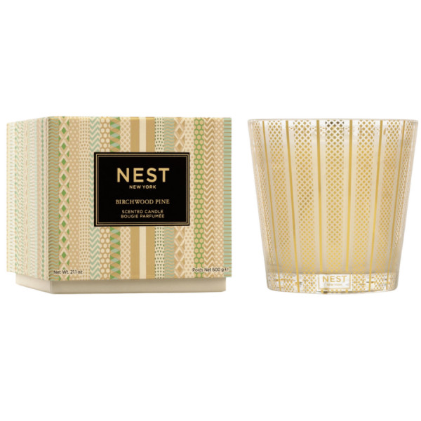 Create the aroma of a majestic winter forest with this bestselling fragrance, the Birchwood Pine 3 Wick Candle
