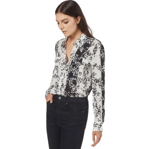 Signature Blouse in White and Black