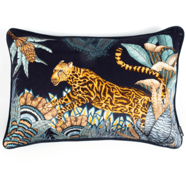 Sable Pillow Cheetah Kings Forest Velvet