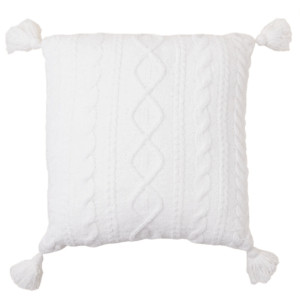 Cozychic Cable Pillow in Cream