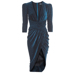 Textured Velvet Midi Dress