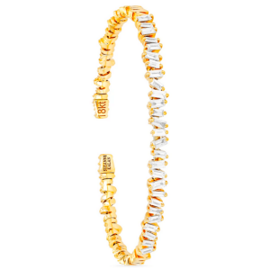 Fireworks Classic Baguette Bangle in Yellow Gold