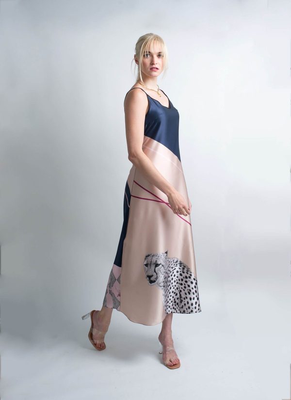 Cheetah Silk Slip Dress