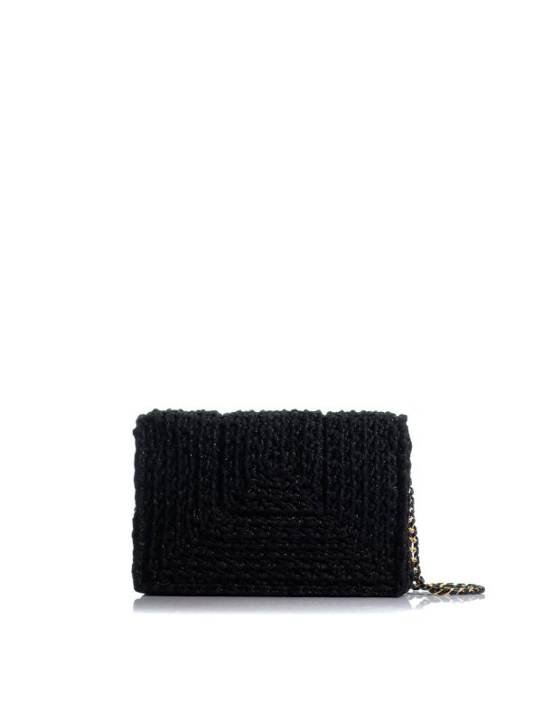 Crochet Bag in Black Sparkle