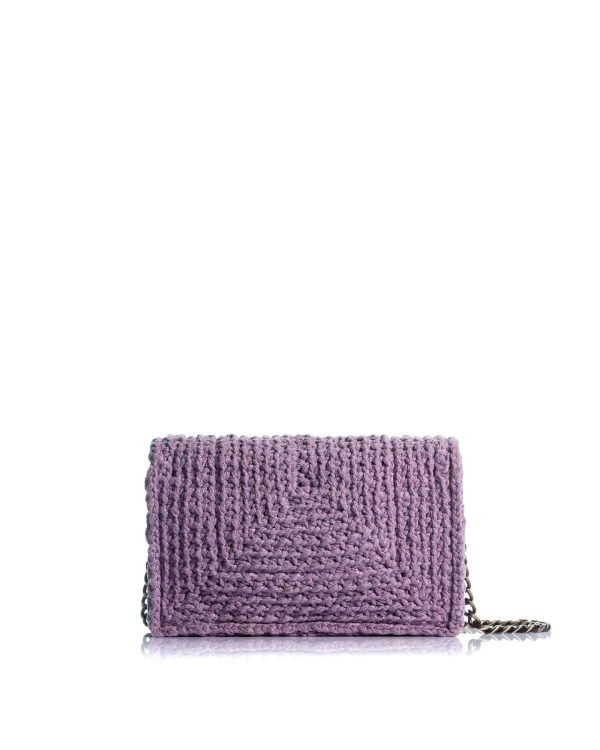 Crochet Bag in Lilac Sparkle