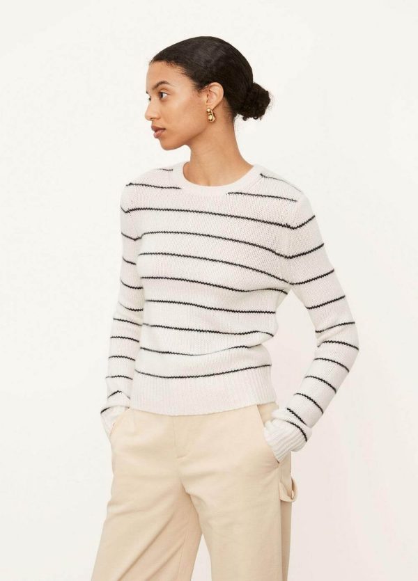 Striped Fitted Crew Neck