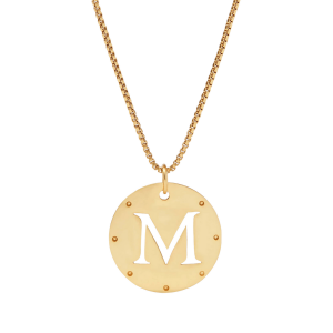 Monogram M Pendant Necklace