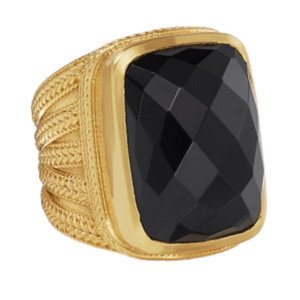 Windsor Statement Ring in Obsidian Black
