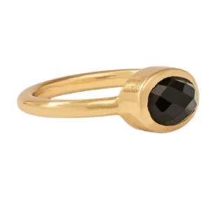 Jewel Stack Ring in Obsidian Black