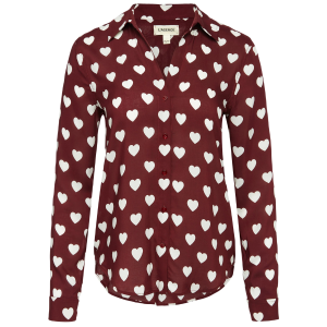 Holly Long Sleeve Blouse in Hearts