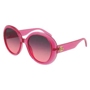 Pink Frame Round Sunglasses