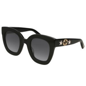 Black Frame Sunglasses With Crystal Stars