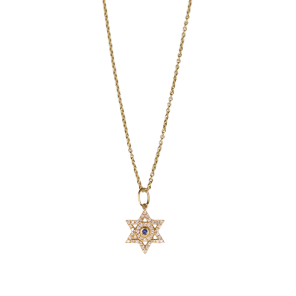 Star of David Bazel Charm Necklace