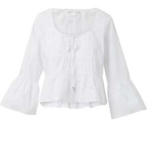 Azel Tiered Top in white