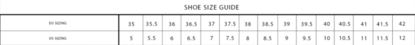 STAUD Shoe Size Guide