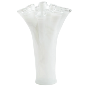 Onda Glass White Tall Vase