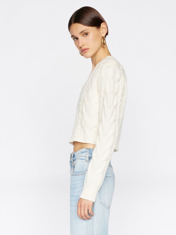 FRAME cable knit cropped sweater