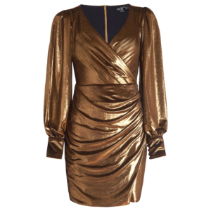 Patbo metallic gold dress