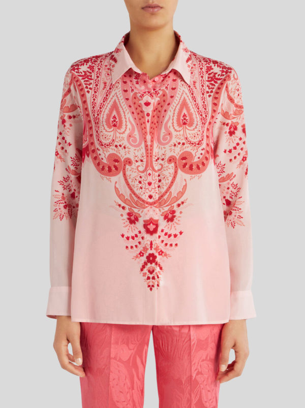 Pink Paisley Button Down