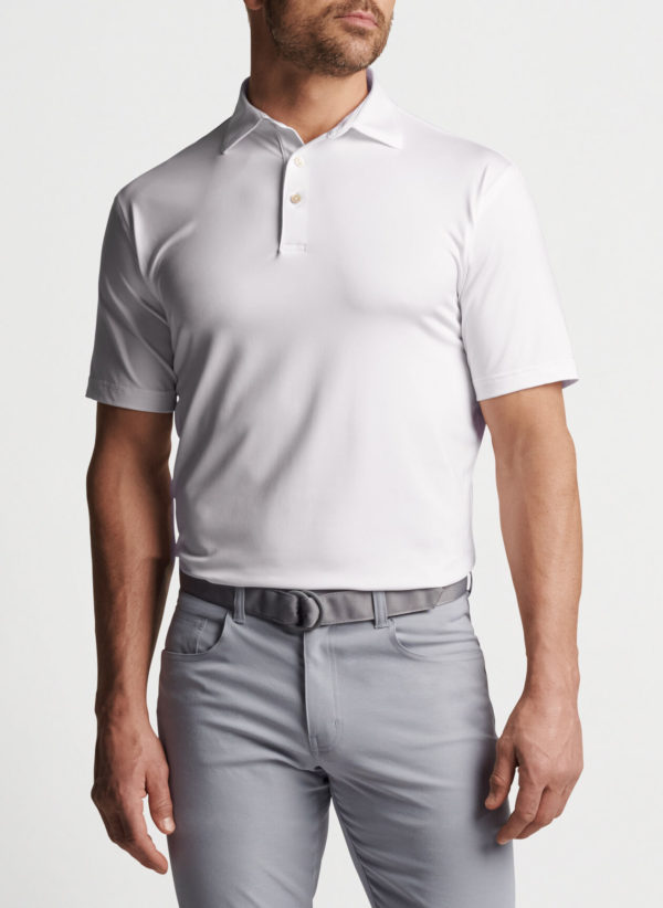 solid performance polo White